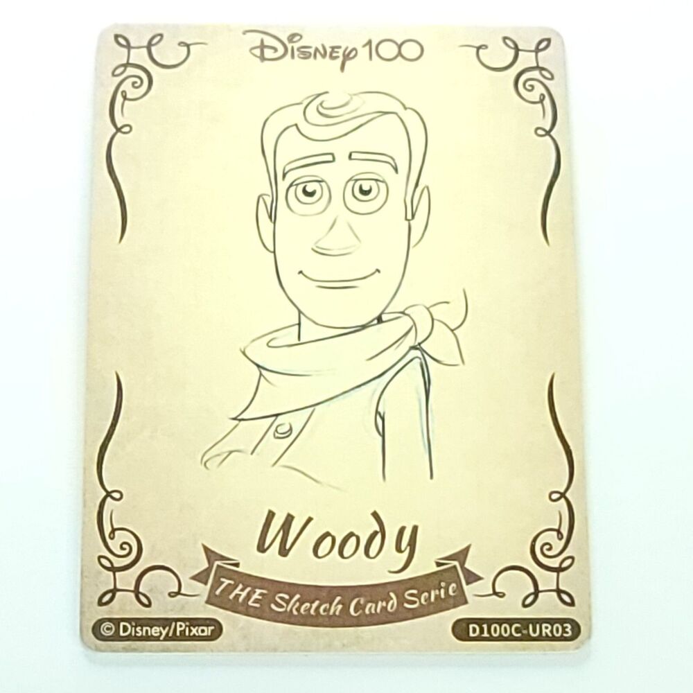 Woody The Wood Sketch Card Disney 100 Anniversary Carnival Hat Off Card Fun